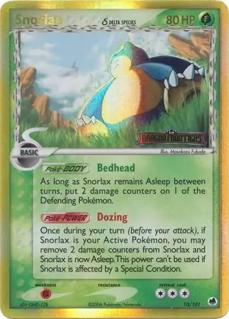 EX Dragon Frontiers Snorlax #10/101 reverse holo